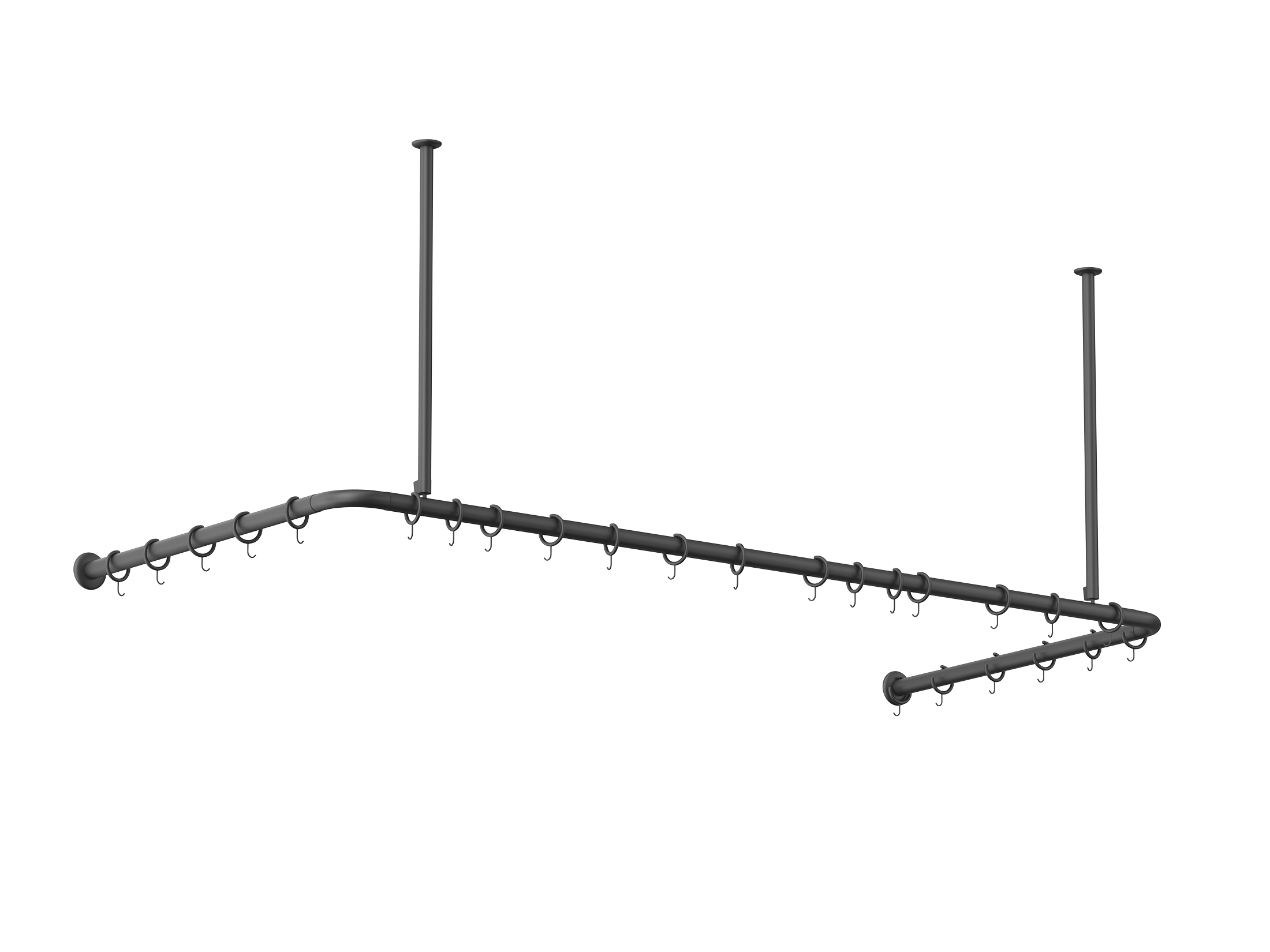 Asta Per Tenda Basic Fix-Klick 75-110 Cm Bianca – Sistema A Scatto Senza Fori, Per Finestre Con Spessore Minimo 20 Mm